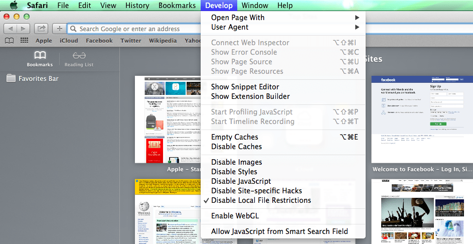 Safari Local File Restrictions