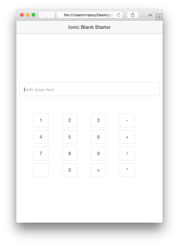 Ionic Calculator