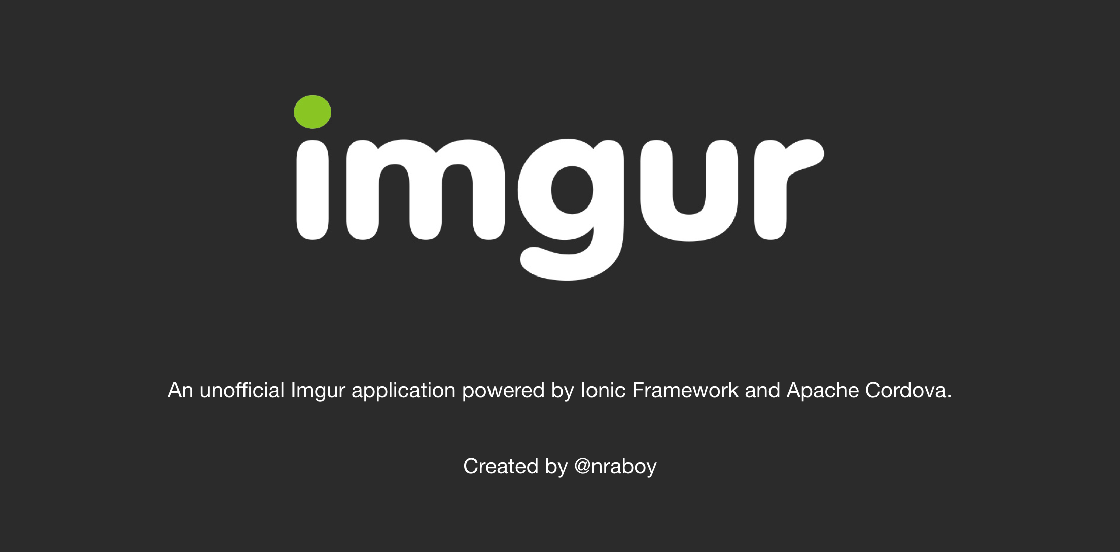 Ionic Imgur Login Landscape