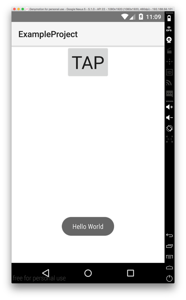 NativeScript Toast Notification Android