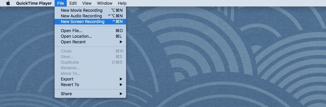 New QuickTime Screen Recording