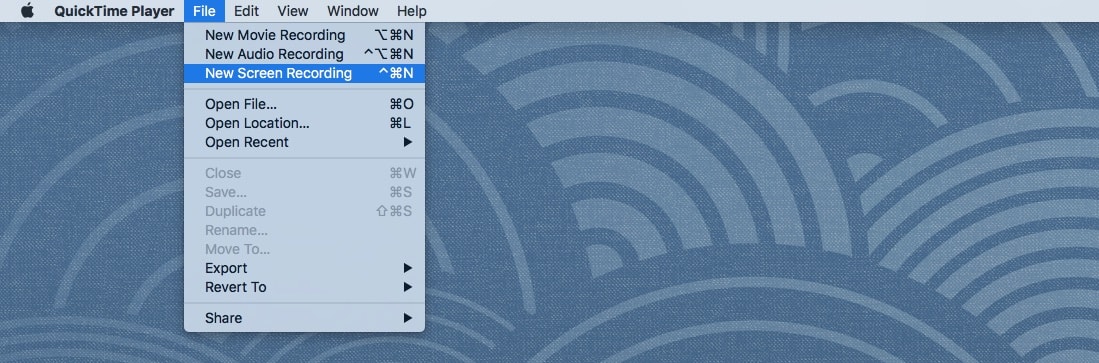 New QuickTime Screen Recording