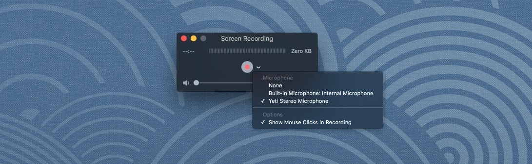 QuickTime Screen Recording Dialog