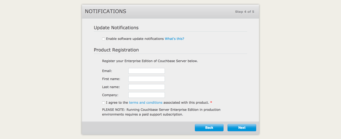 Couchbase 4 Configuration Step 4