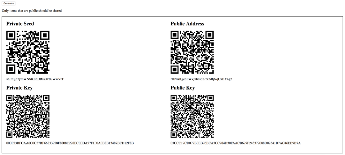 Ripple XRP Paper Wallet with Angular