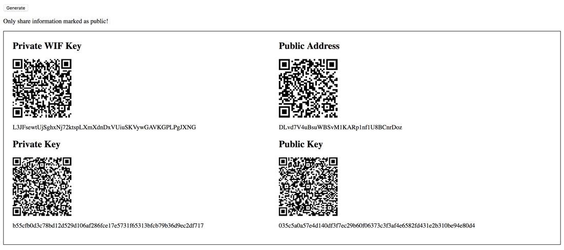 DigiByte DGB Paper Wallet with Vue.js