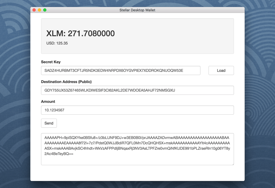 Stellar XLM Wallet with Angular