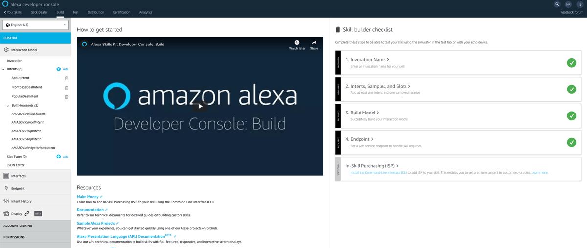 Amazon Alexa Checklist Dashboard