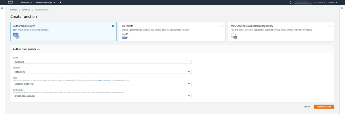 Create AWS Lambda Function