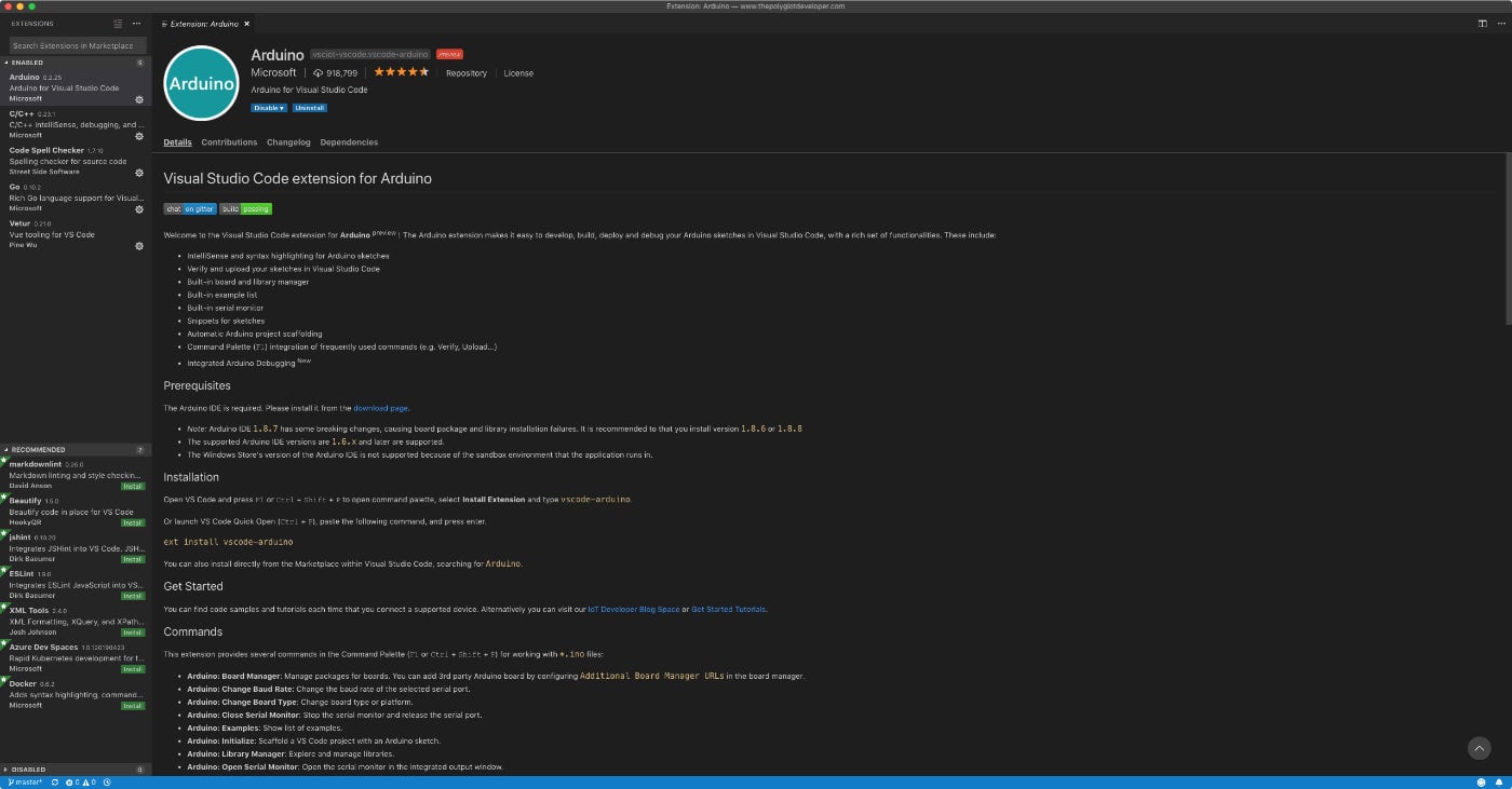Visual Studio Code Arduino Extension