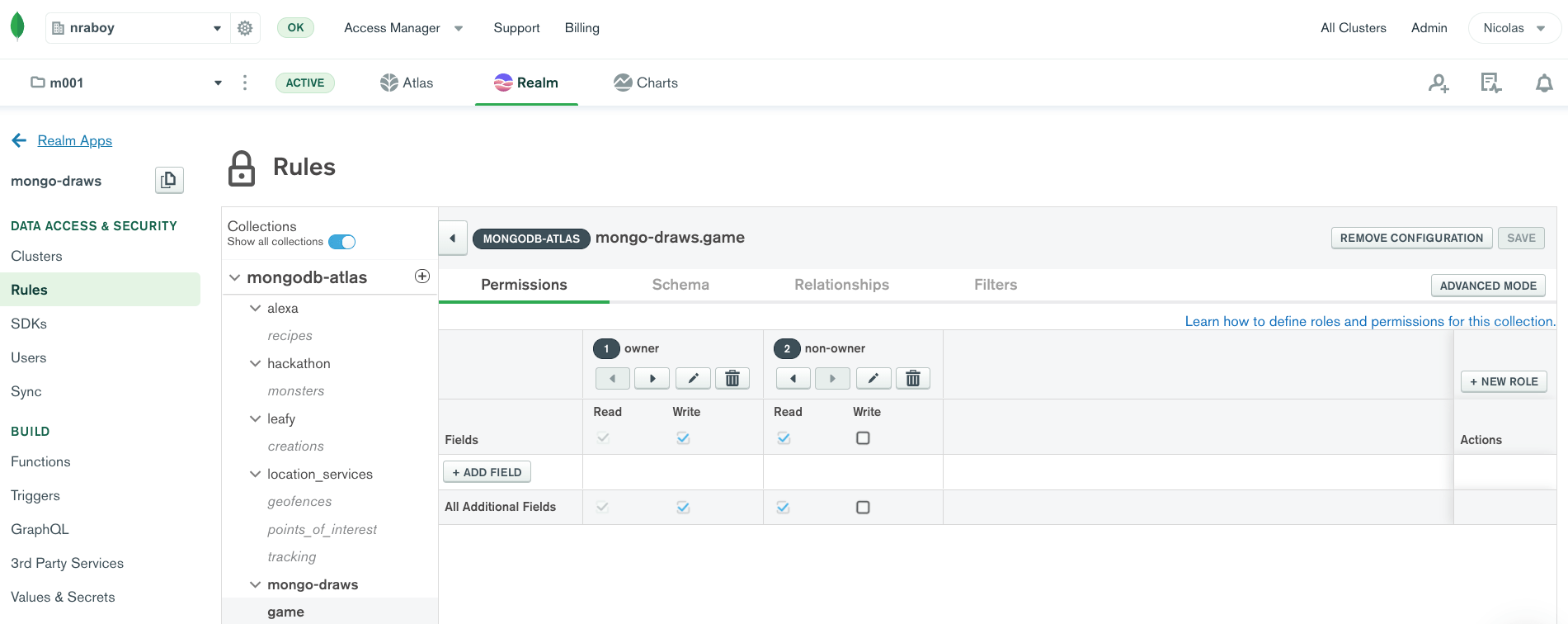 MongoDB Realm Rules