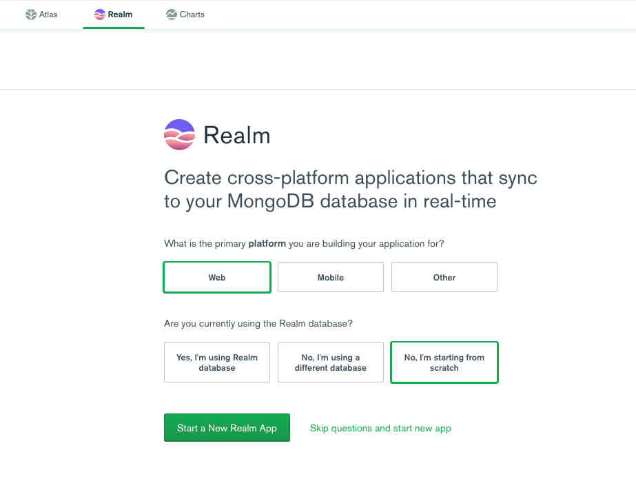 New Realm Application