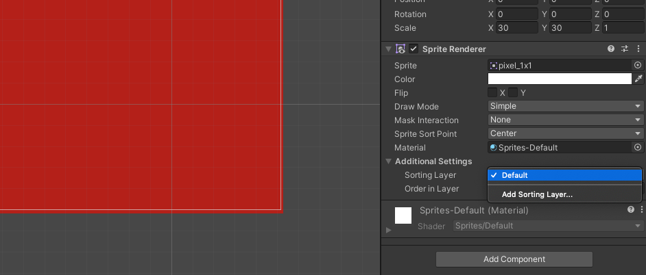 Add Sorting Layer to Sprite Rendering in Unity