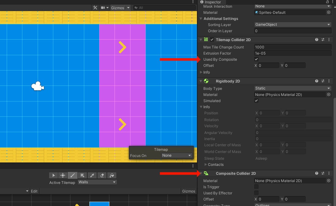 Unity Composite Collider 2D on Tilemap